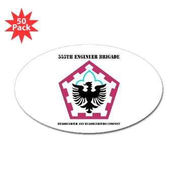 555EBHHC - M01 - 01 - DUI - Headquarter and Headquarters Company with text Sticker (Oval 50 pk)