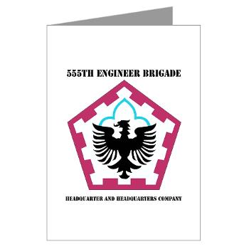 555HHC - M01 - 02 - DUI - Headquarter and Headquarters Company with Text - Greeting Cards (Pk of 10)