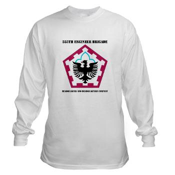 555HHC - A01 - 03 - DUI - Headquarter and Headquarters Company with Text - Long Sleeve T-Shirt