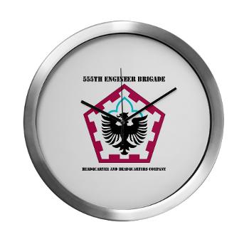 555HHC - M01 - 03 - DUI - Headquarter and Headquarters Company with Text - Modern Wall Clock - Click Image to Close