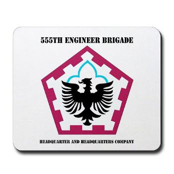 555HHC - M01 - 03 - DUI - Headquarter and Headquarters Company with Text - Mousepad