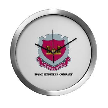562EC - M01 - 03 - DUI - 562nd Engineer Company with Text - Modern Wall Clock
