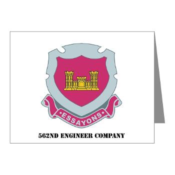 562EC - M01 - 02 - DUI - 562nd Engineer Company with Text - Note Cards (Pk of 20) - Click Image to Close