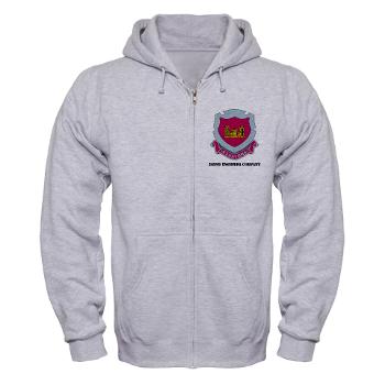562EC - A01 - 03 - DUI - 562nd Engineer Company with Text - Zip Hoodie - Click Image to Close