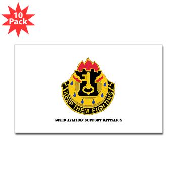 563ASB - M01 - 01 -DUI - 563rd Aviation Support Bn with Text - Sticker (Rectangle 10 pk)