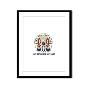 565EB - M01 - 02 - 565th Engineer Battalion with Text Framed Panel Print