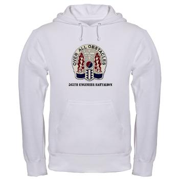 565EB - A01 - 03 - 565th Engineer Battalion with Text Hooded Sweatshirt