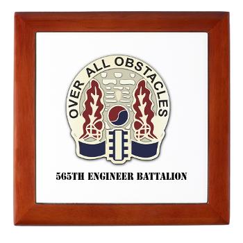 565EB - M01 - 03 - 565th Engineer Battalion with Text Keepsake Box