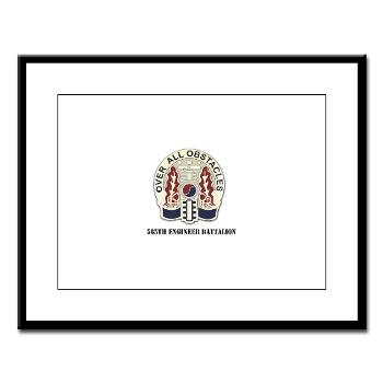 565EB - M01 - 02 - 565th Engineer Battalion with Text Large Framed Print