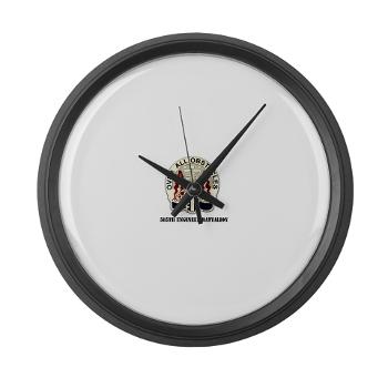 565EB - M01 - 03 - 565th Engineer Battalion with Text Large Wall Clock