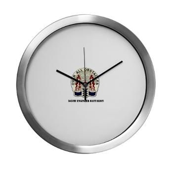 565EB - M01 - 03 - 565th Engineer Battalion with Text Modern Wall Clock