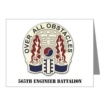 565EB - M01 - 02 - 565th Engineer Battalion with Text Note Cards (Pk of 20)
