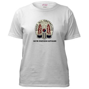 565EB - A01 - 04 - 565th Engineer Battalion with Text Women's T-Shirt