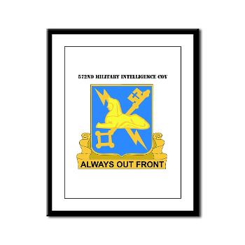 572MIC - M01 - 02 - DUI - 572nd Military Intelligence Coy with Text - Framed Panel Print - Click Image to Close