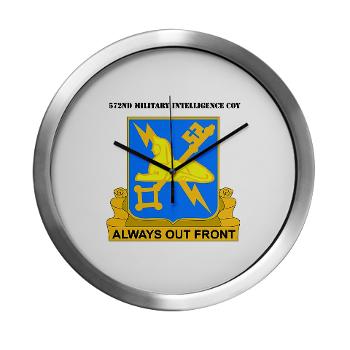 572MIC - M01 - 03 - DUI - 572nd Military Intelligence Coy with Text - Modern Wall Clock - Click Image to Close