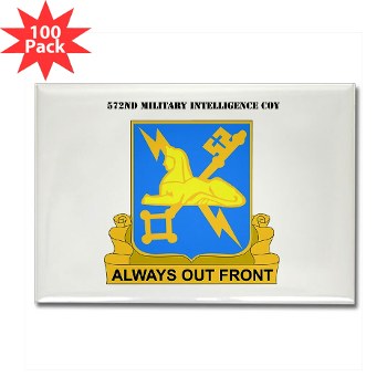 572MIC - M01 - 01 - DUI - 572nd Military Intelligence Coy with text - Rectangle Magnet (100 pack) - Click Image to Close