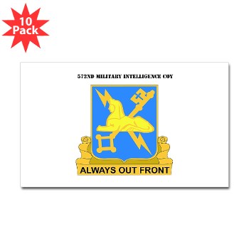 572MIC - M01 - 01 - DUI - 572nd Military Intelligence Coy with text - Sticker (Rectangle 10 pk) - Click Image to Close