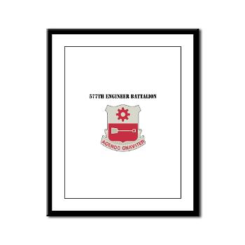 577EB - M01 - 02 - DUI - 577th Engineer Battalion with Text - Framed Panel Print