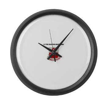 577EB - M01 - 03 - DUI - 577th Engineer Battalion with Text - Large Wall Clock
