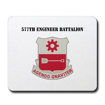 577EB - M01 - 03 - DUI - 577th Engineer Battalion with Text - Mousepad