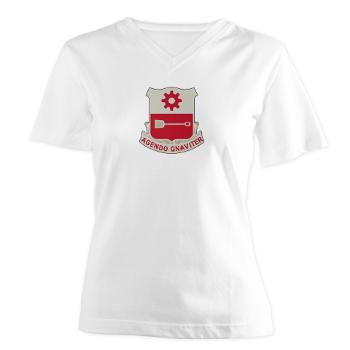 577EB - A01 - 04 - DUI - 577th Engineer Battalion - Women's V-Neck T-Shirt
