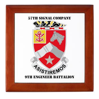 57SC9EB - M01 - 03 - DUI - 57th Signal Company, 9th Engineer Battalion with Text Keepsake Box