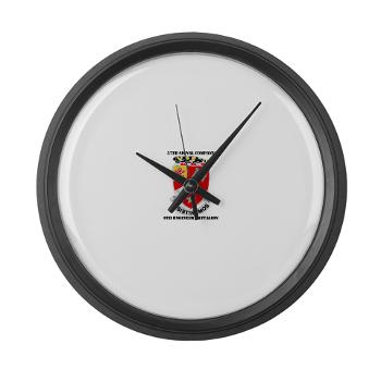 57SC9EB - M01 - 03 - DUI - 57th Signal Company, 9th Engineer Battalion with Text Large Wall Clock - Click Image to Close