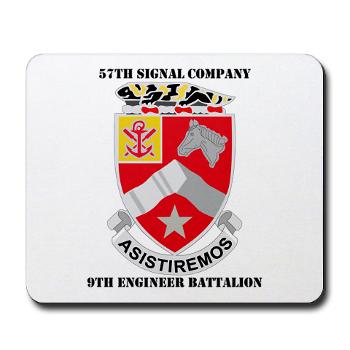 57SC9EB - M01 - 03 - DUI - 57th Signal Company, 9th Engineer Battalion with Text Mousepad