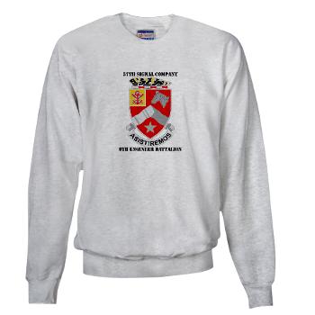 57SC9EB - A01 - 03 - DUI - 57th Signal Company, 9th Engineer Battalion with Text Sweatshirt - Click Image to Close