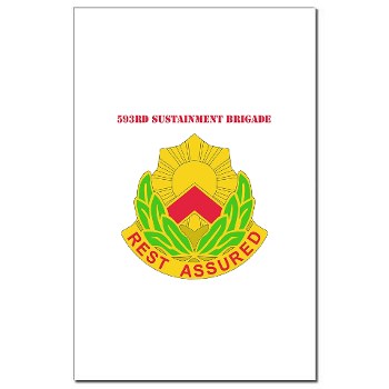 593SB - M01 - 02 - DUI - 593rd Sustainment Brigade with Text Mini Poster Print - Click Image to Close