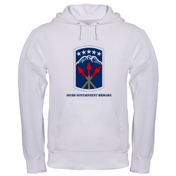593SB - A01 - 03 - SSI - 593rd Sustainment Brigade with Text Hooded Sweatshirt