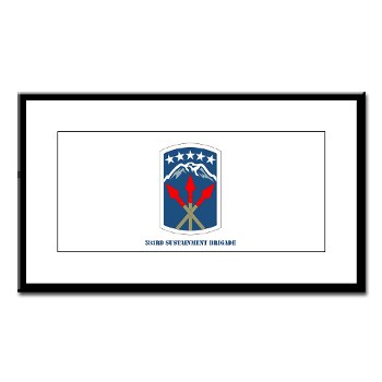 593SB - M01 - 02 - SSI - 593rd Sustainment Brigade with Text Small Framed Print