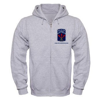 593SB - A01 - 03 - SSI - 593rd Sustainment Brigade with Text Zip Hoodie