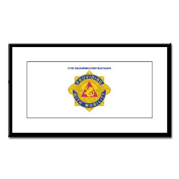 593SB57TB - M01 - 02 - DUI - 57th Transportation Bn with Text - Small Framed Print - Click Image to Close