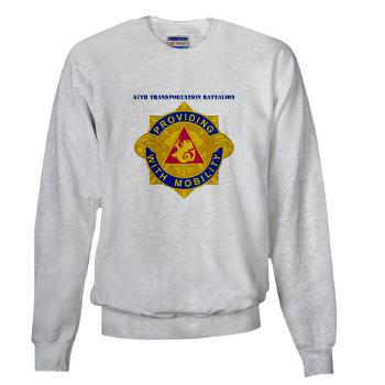593SB57TB - A01 - 03 - DUI - 57th Transportation Bn with Text - Sweatshirt - Click Image to Close