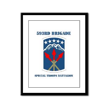 593SB593STB - M01 - 02 - DUI - 593rd Bde - Special Troops Bn with Text - Framed Panel Print