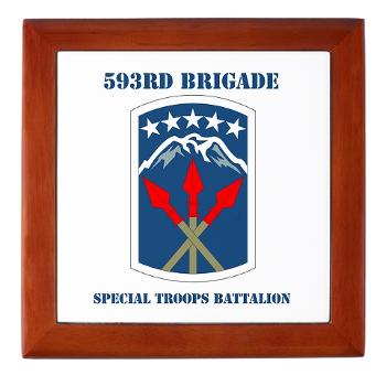 593SB593STB - M01 - 03 - DUI - 593rd Bde - Special Troops Bn with Text - Keepsake Box