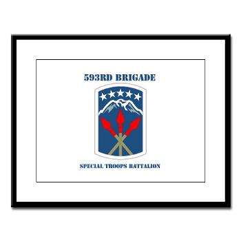593SB593STB - M01 - 02 - DUI - 593rd Bde - Special Troops Bn with Text - Large Framed Print