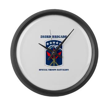 593SB593STB - M01 - 03 - DUI - 593rd Bde - Special Troops Bn with Text - Large Wall Clock - Click Image to Close