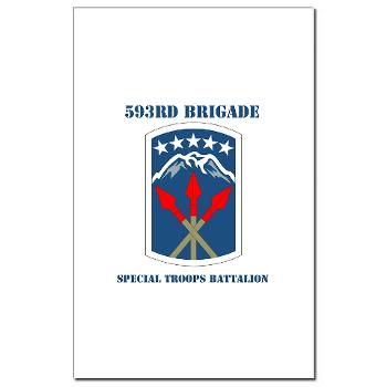593SB593STB - M01 - 02 - DUI - 593rd Bde - Special Troops Bn with Text - Mini Poster Print