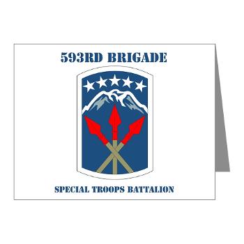 593SB593STB - M01 - 02 - DUI - 593rd Bde - Special Troops Bn with Text - Note Cards (Pk of 20)