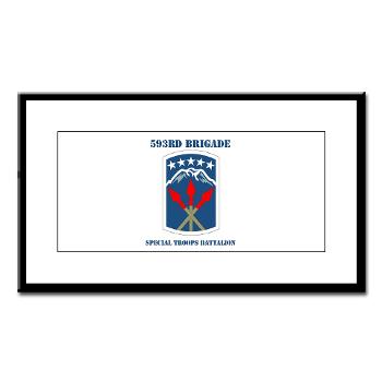 593SB593STB - M01 - 02 - DUI - 593rd Bde - Special Troops Bn with Text - Small Framed Print