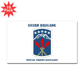593SB593STB - M01 - 01 - DUI - 593rd Bde - Special Troops Bn with Text - Sticker (Rectangle 10 pk)