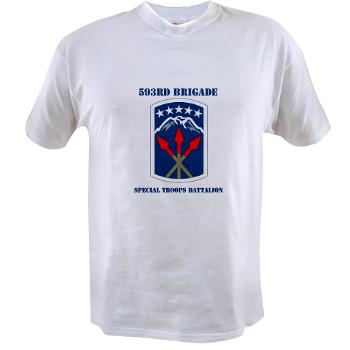 593SB593STB - A01 - 04 - DUI - 593rd Bde - Special Troops Bn with Text - Value T-shirt - Click Image to Close