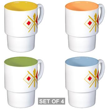 596SC - M01 - 03 - 596th Signal Company - Stackable Mug Set (4 mugs)