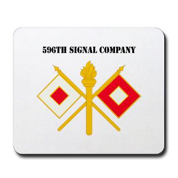 596SC - M01 - 03 - 596th Signal Company with Text - Mousepad
