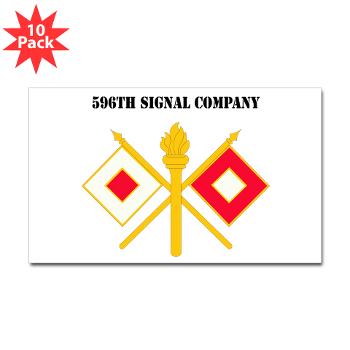 596SC - M01 - 01 - 596th Signal Company with Text - Sticker (Rectangle 10 pk)