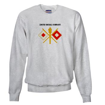 596SC - A01 - 03 - 596th Signal Company with Text - Sweatshirt