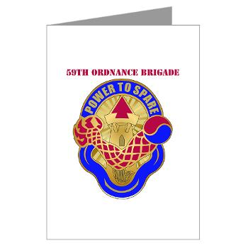 59OB - M01 - 02 - DUI - 59th Ordnance Brigade with text - Greeting Cards (Pk of 10) - Click Image to Close