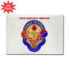 59OB - M01 - 01 - DUI - 59th Ordnance Brigade with text - Rectangle Magnet (10 pack)